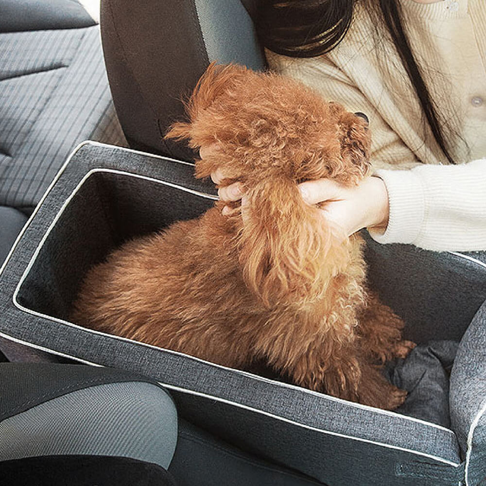 Asiento de coche para mascotas con consola Lookout Suede Square