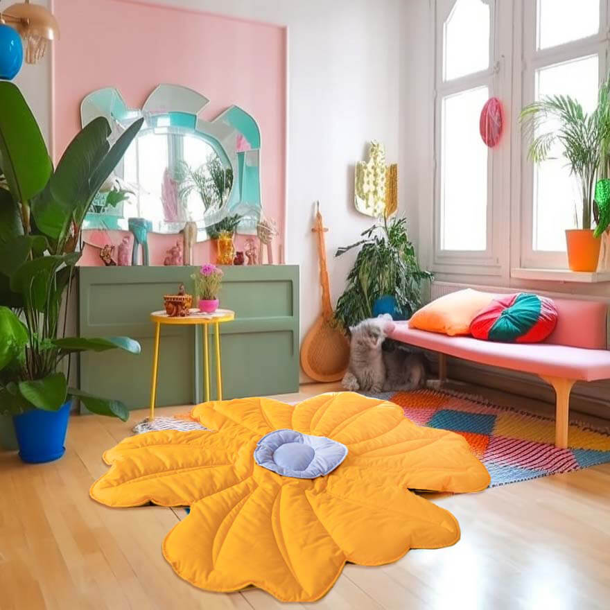 Super Large Flower Shape Human Mat Dog Blanket