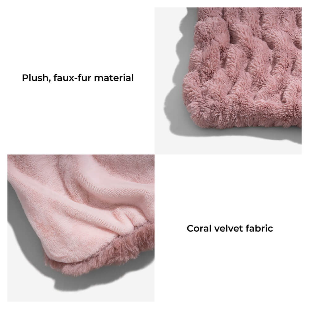 Super Soft Faux Fur & Velvet Luxury Pet Throw Blanket Human Blanket