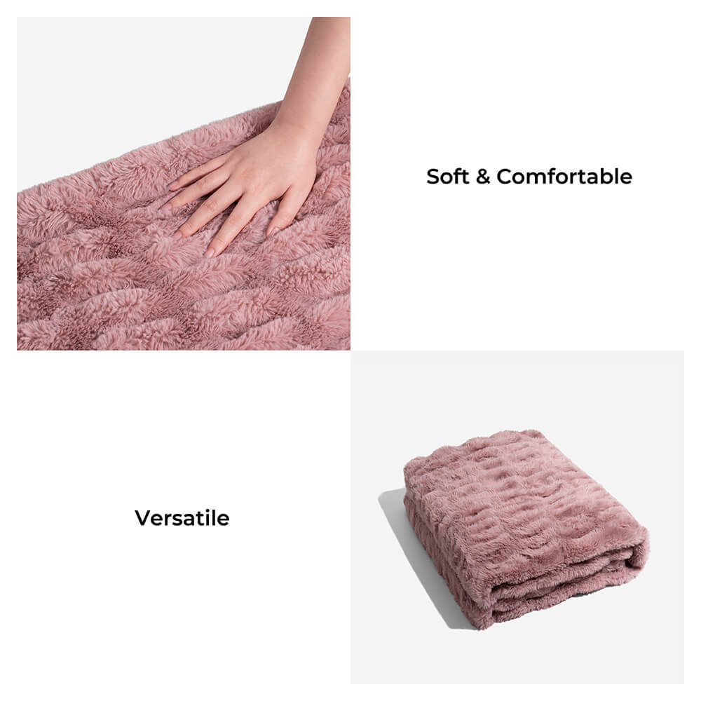 Couverture humaine de luxe en fausse fourrure et velours pour animaux de compagnie, super douce