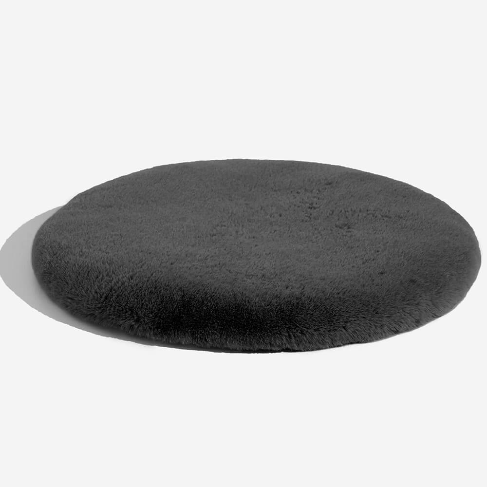 Tapis pelucheux rond en fausse fourrure fait à la main, super doux, pour animaux de compagnie