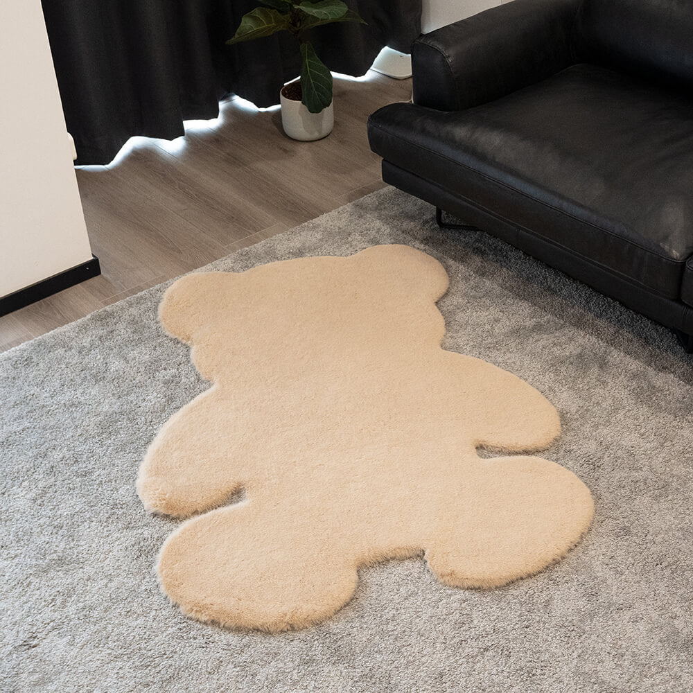 Teddybärförmige flauschige große Haustiermatte