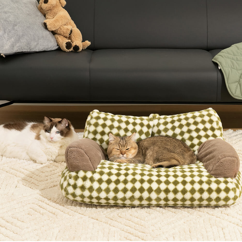 Sofá cama vintage para perros y gatos con diamantes de ocio