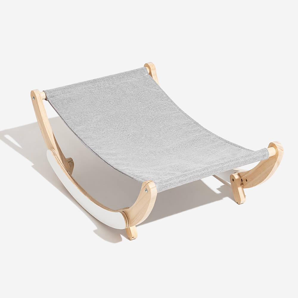 Chaise pivotante de lit hamac pour chat surélevé en bois