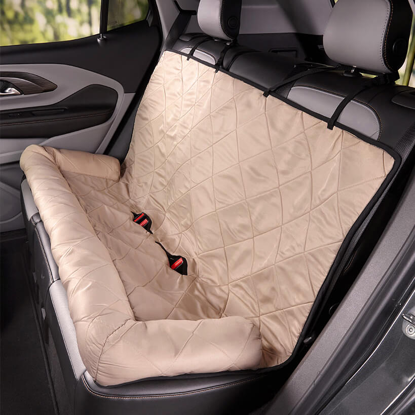 <tc>Asiento de coche para perros, asiento trasero protector para viaje - mediano y grande</tc>