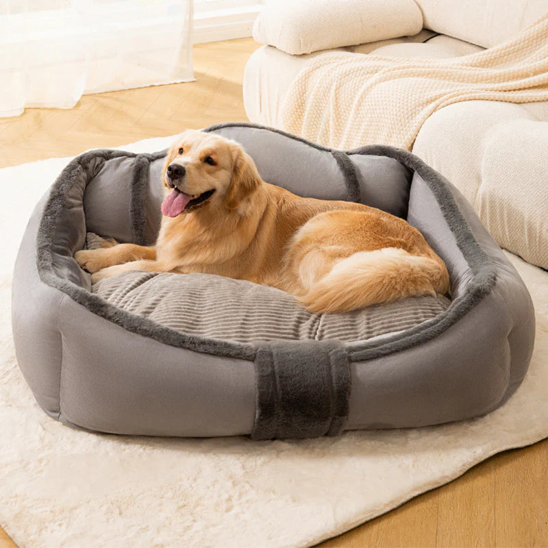 Vintage Large Cozy Calming Sofa Dog Bed