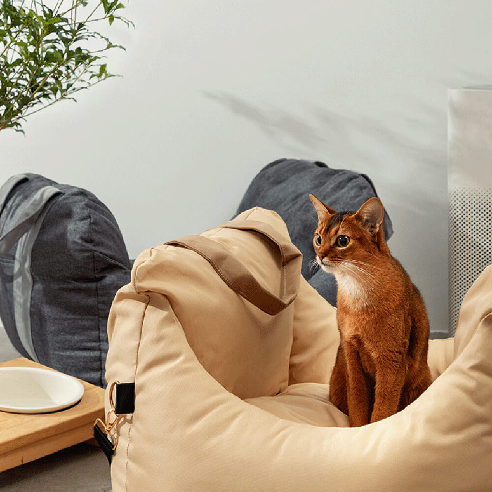 Cama para asiento de coche para perros de primera clase con correa para perros libre manos multifunción con cinturón de seguridad